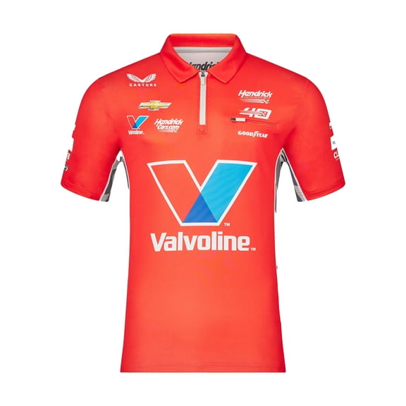 NASCAR Hendrick Motorsport Valvoline Polo Shirt - Red/Blue