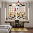 thumbnail image 6 of Curtains 63 Inch Length 2 Panels, Sunflowers Rooster Grommets Window Treatment Curtain, Farmhouse Vintage Beige Wooden Plaid Thermal Curtains Drapes for Living Room/Bathroom, 6 of 9