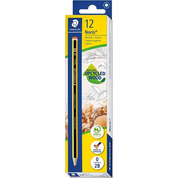 STAEDTLER 120-0 Noris Graphite Pencils - 2B (Box of 12), Black box of 12 2B