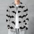 thumbnail image 6 of Lightweight Jacket for Men - Bat Cuteness Casual Zip Up Bomber Jacket Men Spring Fall Windbreaker Coat with Pocket, 6 of 6