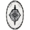 thumbnail image 2 of Unique Loom Timeless Collection Area Rug - Thomas (2' x 3' 1" Oval Black and White/Gray), 2 of 5