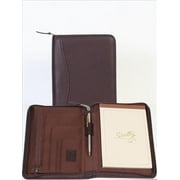 Scully Soft Plonge Leather junior zip padfolio