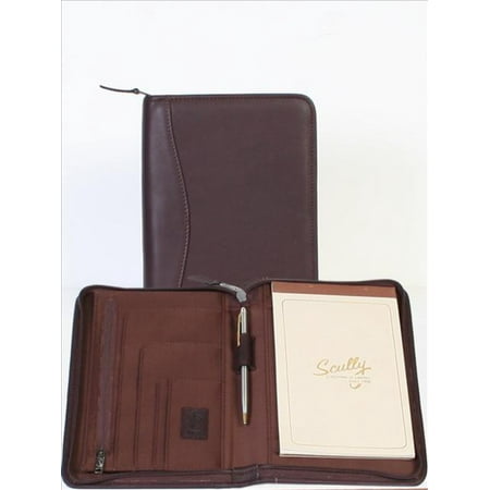 Scully Soft Plonge Leather junior zip padfolio