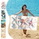 thumbnail image 1 of Bolsa de toallas de playa - Mochila portátil de almacenamiento con toalla impresa, microfibra de 160x80cm, secado rápido, con lazos colgantes y funda impermeable, 1 of 6
