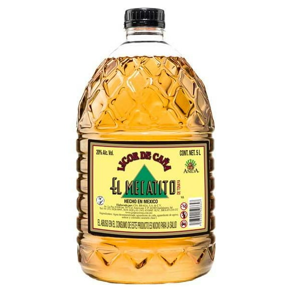 Caja de 4 Licor De Caña El Mezcalito Amarillo 5 L El Mezcalito Amarillo