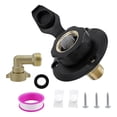 thumbnail image 2 of Reemplazo de entrada de agua de RV City PRÁCTICO FLUJO ANTERIOR PRECIDAD FÁCIL ESTACIÓN CONEXIÓN con VÁLVULA de VALVE para RV MODERHOME Negro, 2 of 8