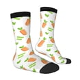 thumbnail image 4 of Yiaed Vegan Fruit Carrot Print Great elasticity Crew Socks Sports socks for Men and Women, 4 of 5