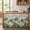 Green Grey Beige, variant on Under Sink Cabinet Curtain 28''W x 35''L, Summer Tropical Leaves Storage Cover Curtains, Green Botanical Palm Trees Self Adhesive Cabinet Skirt for Kitchen/Bathroom Vanity/Laundry Room/Open Shelf