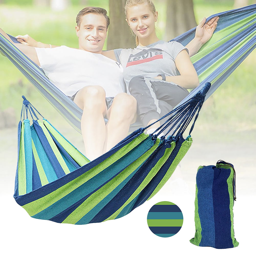New Hammock with  Hanging Ropes Double Swing Bed with Carry Case for Outdoor 