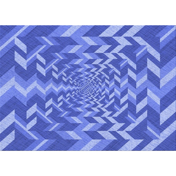 Ahgly Company Indoor Rectangle Patterned Sky Blue Dress Blue Area Rugs, 2' x 3'