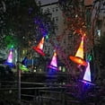thumbnail image 2 of PENGXIANG 2 Pack Halloween Decorations Witch Hat Lights Halloween LED Hanging Lighted Glowing Witch Hats String Lights Battery Operated  Halloween Decor for Outdoor Indoor Yard Tree Garde, 2 of 6