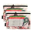 thumbnail image 2 of Black Cat with Rose 2 Pack Pencil Pouch for 3 Ring Binder Smooth Zipper Folders with Pockets Clear Window Pencil Case, 2 of 6