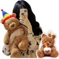thumbnail image 2 of Hot Sale Cute Brown Bear Soft Doll Barcelo Bear Decorative Ornaments Cake Bear Plush Soothing Toys Stuffed Toys Advent Gifts, 2 of 5