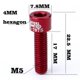 thumbnail image 4 of Tornillo de Aleación De Aluminio Sunnimix 4pcs Carretera Bicicleta Manillar Tallo M5 * 17 Mm Rojo, 4 of 8