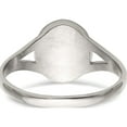 thumbnail image 5 of Stainless Steel Polished Oval Disc Ring (Size 7) Made In China sr657-7, 5 of 5