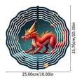 thumbnail image 4 of Vibrant Metal Hanging Wind Spinner with Circular Pattern Design - Festive Dragon Accent for Yard and Garden Decor, 4 of 6