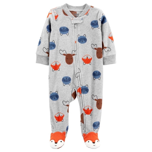 Mameluco Carter´s Child of Mine Niño 0-3 M Diseño Animales Gris