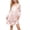 Pink, variant on Girls Satin Nightgown Long Sleeve Ruffle Cuff Crewneck Dress Kids Casual Comfy Loose Outfits for Lounge Wear Pink 01 9-10 Years