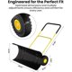 thumbnail image 2 of 29-pulgada u-shaped rod heavy-duty steel snow shovel con wheels-adjustable handle blade angle para effortless driveway snow removal negra con yellow accents, 2 of 7
