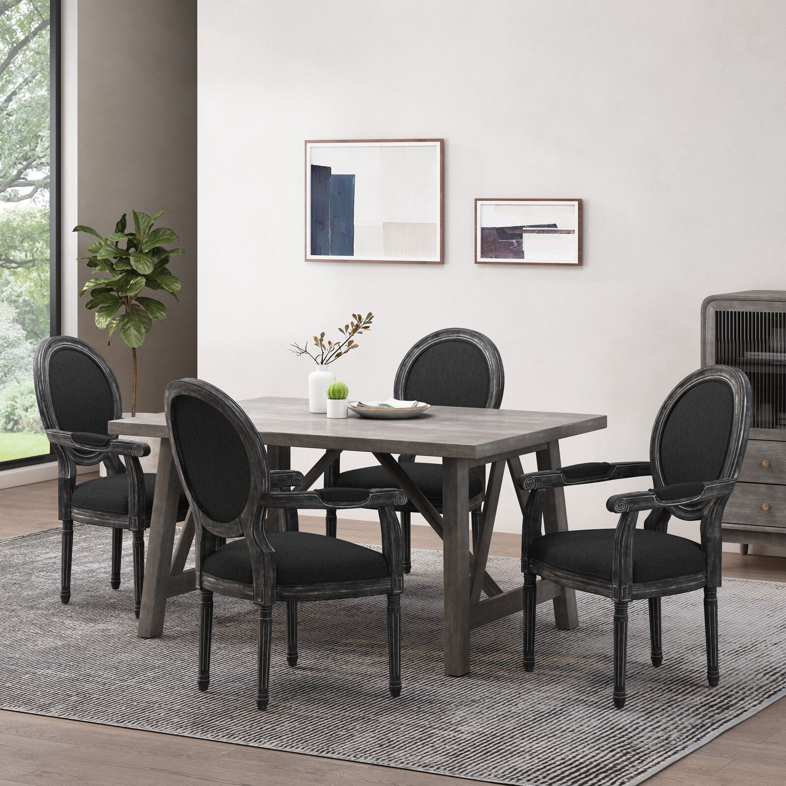 Vickie Dining Chair, Overall: 40.5'' H x 24.5'' W x 26'' D, Solid Wood -  Walmart.com