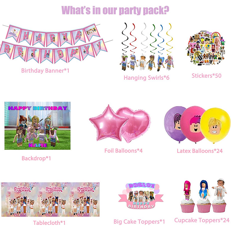 Roblox Rainbow Friends Theme Happy Birthday Party Supplies Banner