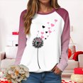 thumbnail image 4 of HCNTES Womens Valentines Long Sleeve Crew Neck Shirts Love Heart Casual Funny Spring Tee Tops for Ladies(White,M), 4 of 9