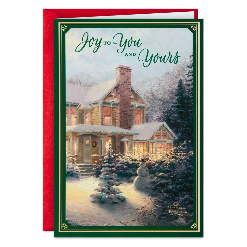 Hallmark Thomas Kinkade Pack of Christmas Cards, Snowy House (6 Holiday