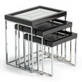 thumbnail image 3 of Carmela Set of 3 Nesting Tables - Glossy Charcoal Sand, 3 of 7
