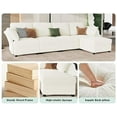thumbnail image 2 of Merluxy Sectional Couch, 6 Seats Sofa with Ottomans, U Shaped Sofa for Living Room, Offwhite Bouclé, 2 of 5