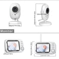 thumbnail image 2 of Baby Camera Monitor, Baby Monitor with Camera Night Vision, No Wifi, 2-way Talk, VOX Mode, Feeding Reminder Temperature Sensor And 8 Lullabies As Halloween, Christmas Gif, 2 of 7