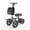 Black, variant on All Terrain Knee Scooter for Adults Foldable Knee Scooter for Foot Surgery Recovery with Storage Bag & Cup Holder 12" Front & 10" Rear Wheels