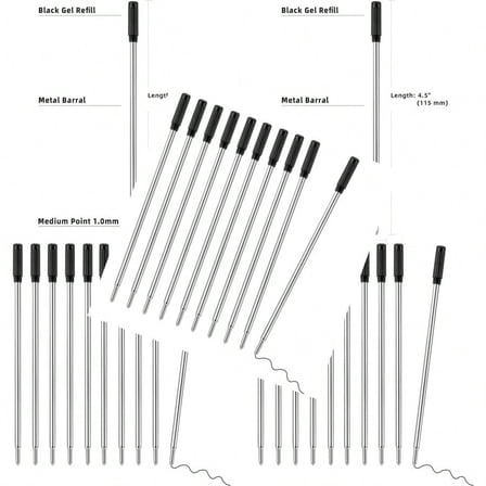 Black Ink Refill Replaceable Ballpoint Pen Refills Compatible with Cross Ballpoint Pen Medium Point Metal Refill 10 Pack