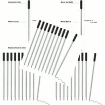 Black Ink Refill Replaceable Ballpoint Pen Refills Compatible with Cross Ballpoint Pen Medium Point Metal Refill 10 Pack