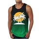 thumbnail image 1 of Camiseta sin mangas de cuello redondo para hombre, estampada, informal, deportiva, elástica, de moda, de poliéster., 1 of 4