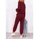 thumbnail image 3 of Conjunto Deportivo PRETTYGARDEN Top de Manga Larga y Pantalón Jogger Rojo Vino Talla L, 3 of 5