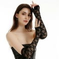thumbnail image 4 of 1pair Long Fingerless Lace Gloves Women Bridal Oversleeves Sunscreen Gloves for Cosplay and Daily Wear, 4 of 8