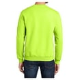 thumbnail image 2 of Mens Core Fleece Classic Crewneck Cotton/Poly fleece Sweatshirt Neon Yellow 3XL, 2 of 6