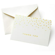 Gold Foil Dots Thank You Card 50ct