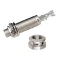 thumbnail image 2 of A1347 2 Piece Guitar Bass End Pin Output Jack 1/4 Inch Mono Or Stereo Applications Silver,2x NI THREADED CYLINDER JACK,Silver, 2 of 4