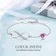 thumbnail image 2 of Violte SECRET Pulsera Mujer Plata 925 Infinito, Pulsera Mujer Amor Ajustable, Joyas Mujer Regalos Navidad para Mujer Cumpleaños Regalo Día de la Madre Mamá Pulseras Corazón Infinito Plata, 2 of 5
