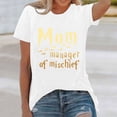 thumbnail image 1 of WILLBEST T-Shirts Femmes Mode Imprimé Haut Ample Col Rond T-Shirt 2481, 1 of 3