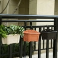 thumbnail image 4 of Visland Plastic Wall Hanging Planter - Indoor Outdoor Home Garden Balcony Railing Fence Hanging Pots - Wall Mounted Planting Pot Plants Container, 4 of 8