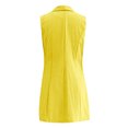 thumbnail image 5 of ZAZYULZ Womens Sleeveless Blazer Jacket Vest Solid Color Pocket Lapel Button Suit Vest(Yellow,S), 5 of 5