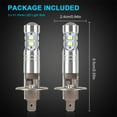 thumbnail image 6 of 2Pcs Super Bright H1 LED Fog Driving Light Bulbs Conversion Kit DRL 6000K Headlights, Replacement 1800LM Daytime Running Light (DRL), H1 LED Light Bulb for Car Truck SUV, 360° Beam Angle, 50W, 12V, 6 of 6
