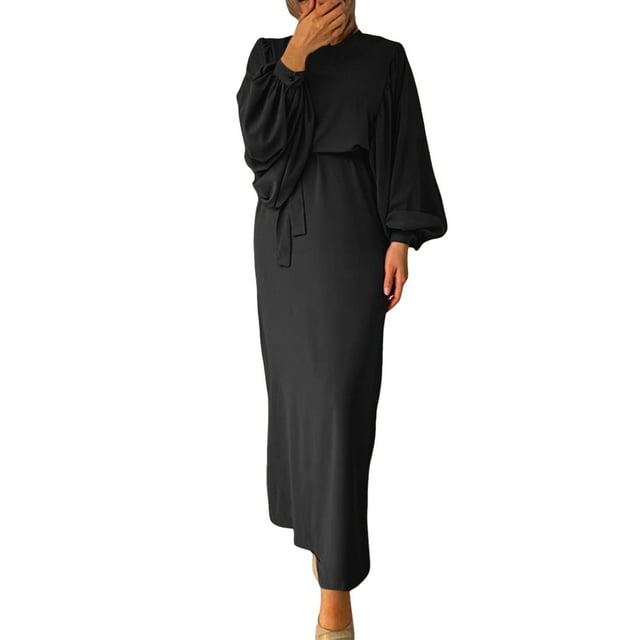Ensemble de Robe de Prière Abaya Dubai Musulmane pour Femmes - Robe Longue Cardigan Maxi, Convient à Toutes les Occasions