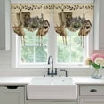 thumbnail image 4 of Vintage Farmhouse Balloon Curtains for Windows, Bedroom Curtains 54 Inch Length, Retro Country Boots Flowers Leaf Wooden Plank Tie Up Curtains Panels Insulated Bathroom Curtains Window 42"x54", 4 of 8