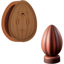 Silicone Egg Molds Chocolate Molds:2Pcs Easter Egg Mold,3D Breakable Easter Chocolate Molds,Non-Stick DIY Silicone Baking Mold,Egg Mold for Candy Cake Jelly (F)