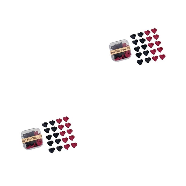 Pasador de pelo en forma de corazón Minnieouse 20 piezas rojo negro