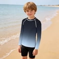 thumbnail image 6 of vdgthytj Kids Boys Girls Long Sleeve Tops Crewneck Raglan Shoulder Gradient Quick Dry Sun Protection Sport Shirts(7-8 years,Navy), 6 of 9