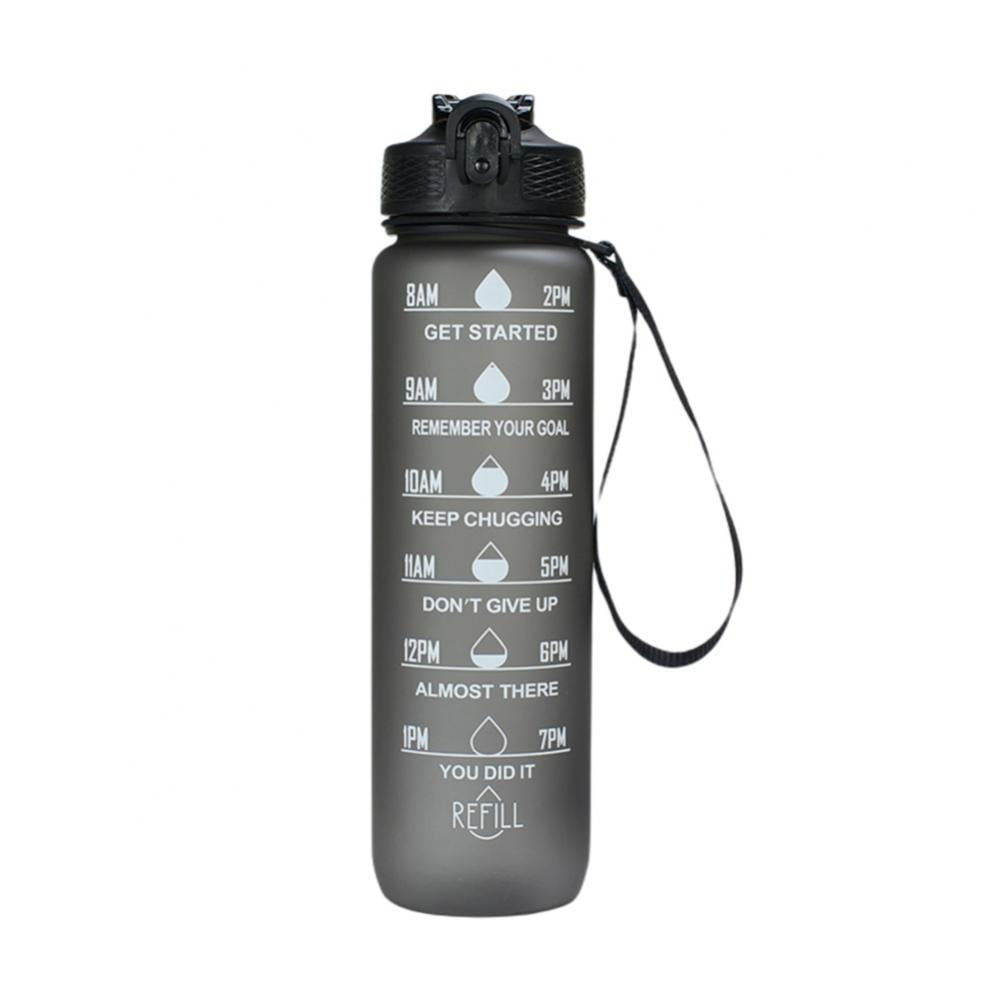 32oz Water Bottles with Times to Drink and Straw BPA Free Water Bottle Reusable Motivational